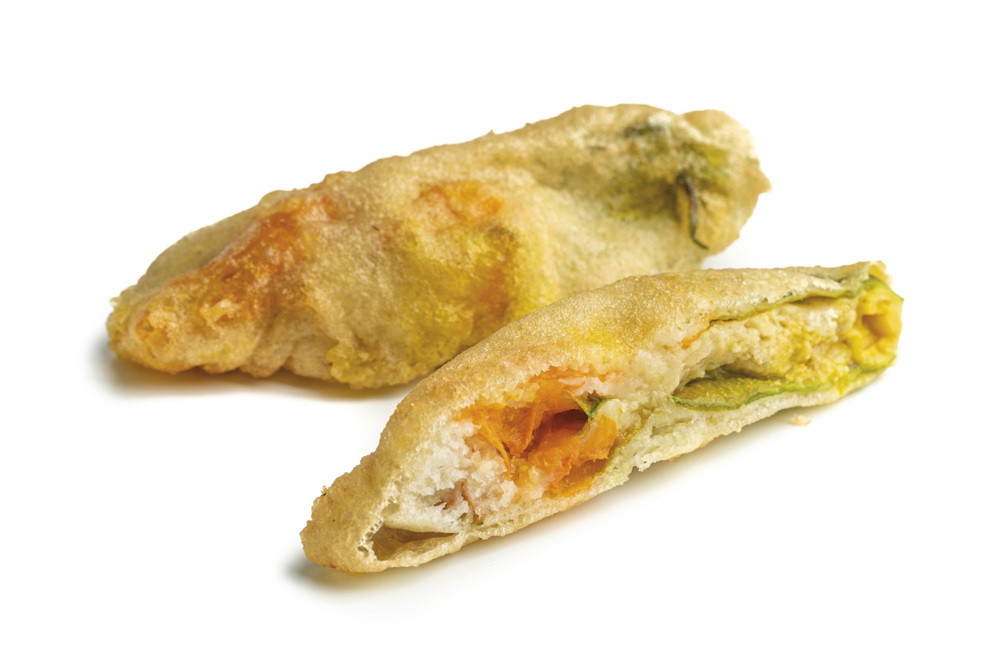 Flores de abobrinha fritas